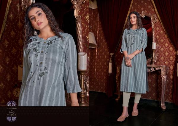 Kalaroop Optical New Embroidery Designer Kurti Collection